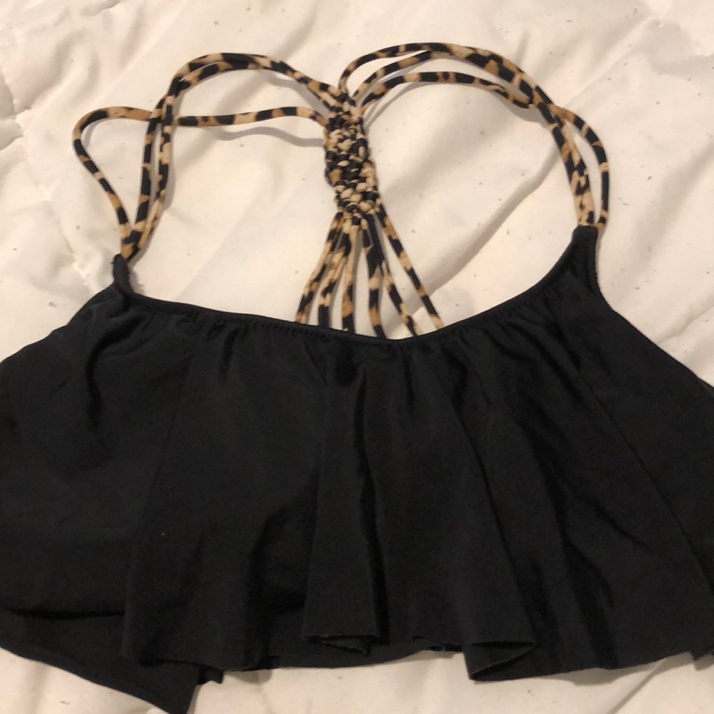 Flouncy bathing suit top